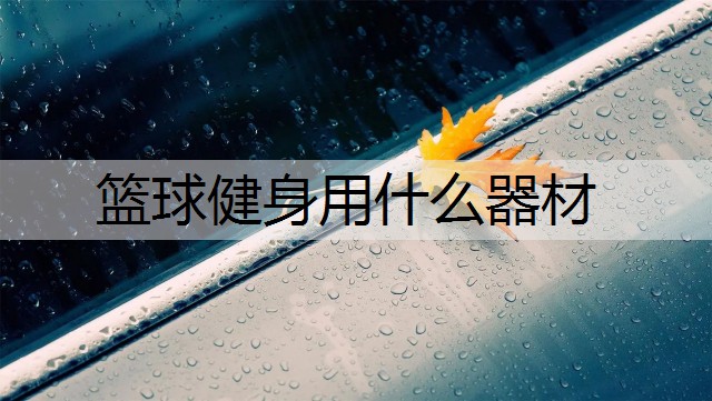 篮球健身用什么器材